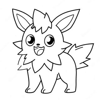 Cute Jolteon With Sparkling Electricity Coloring Page 52073-41700