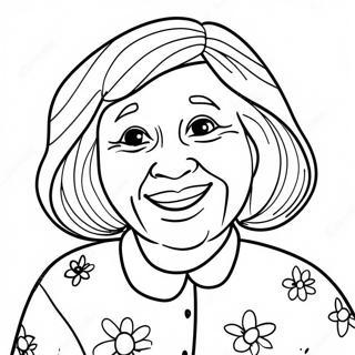 Cheerful Get Well Soon Grandma Coloring Page 52113-41721