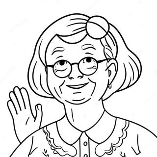 Cheerful Get Well Soon Grandma Coloring Page 52113-41722