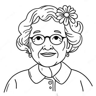 Cheerful Get Well Soon Grandma Coloring Page 52113-41723