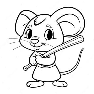 Brave Despereaux With Sword Coloring Page 52123-41729