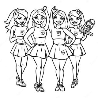 Miami Dolphins Cheerleaders Coloring Page 5212-4338