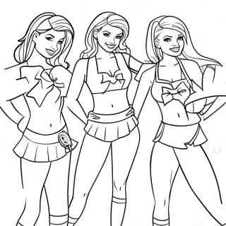 Miami Dolphins Cheerleaders Coloring Page 5212-4340