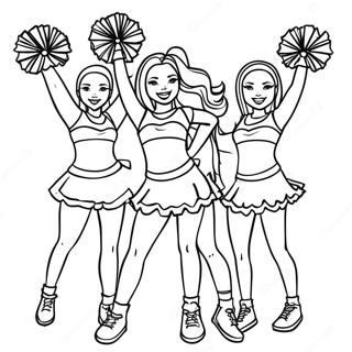 Lol Cheerleader Group Performance Coloring Page 52142-41740