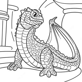 Fearsome Basilisk In The Chamber Of Secrets Coloring Page 52153-41754