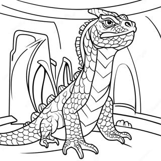 Fearsome Basilisk In The Chamber Of Secrets Coloring Page 52153-41756