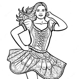 Traditional Irish Dancer Coloring Page 52183-41777