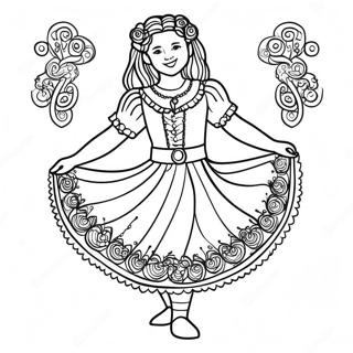 Traditional Irish Dancer Coloring Page 52183-41780