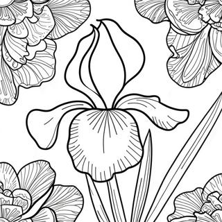 Iris Flower Coloring Page 52192-41784