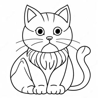 Realistic Cat Coloring Pages