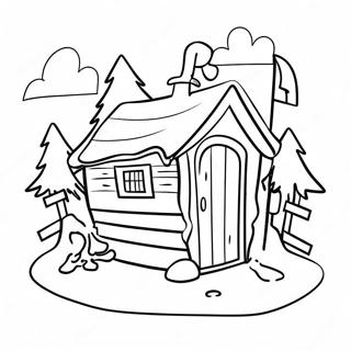 Colorful Ice Fishing Shack Coloring Page 52203-41791