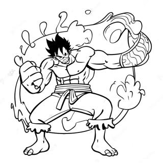 Luffy Gear 4 Snakeman Coloring Pages