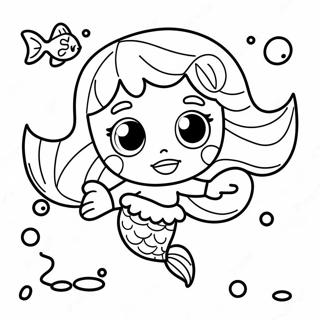 Cute Baby Ariel Underwater Coloring Page 5222-4346