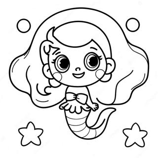 Cute Baby Ariel Underwater Coloring Page 5222-4348