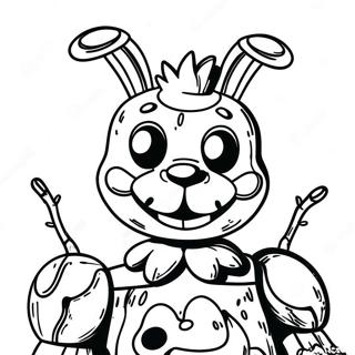 Creepy Springtrap In Shadows Coloring Page 52233-41815