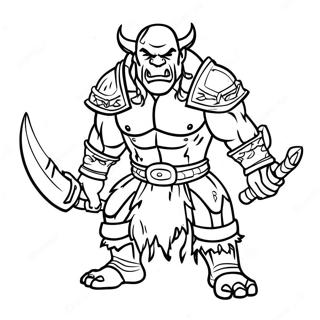 Epic Orc Warrior Coloring Page 52273-41849