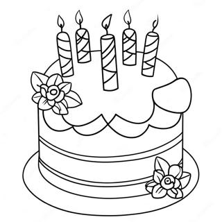 Sweet Birthday Cake For Aunt Coloring Page 52283-41854