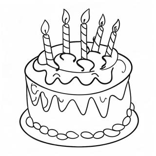 Sweet Birthday Cake For Aunt Coloring Page 52283-41855