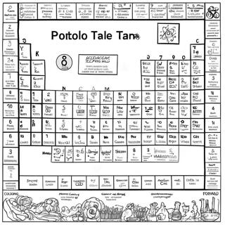 Periodic Table Elements Coloring Page 52302-41866