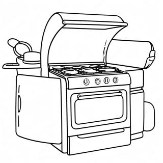 Colorful Kitchen Appliances Coloring Page 5232-4352