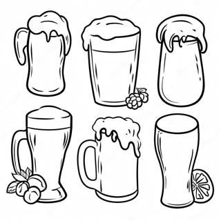 Craft Beer Variety Coloring Page 52343-41906