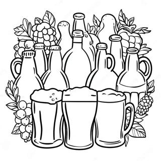 Craft Beer Variety Coloring Page 52343-41907