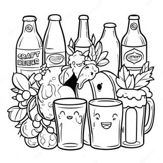 Craft Beer Variety Coloring Page 52343-41908