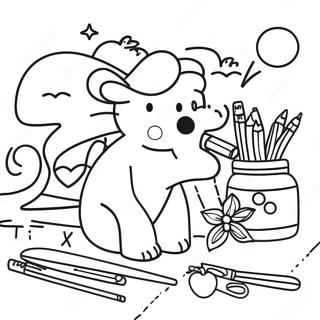 Colorful Morning Routine Coloring Page 52353-41910