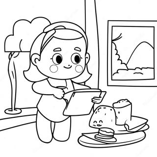 Colorful Morning Routine Coloring Page 52353-41912