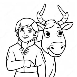 Kristoff And Sven Coloring Pages