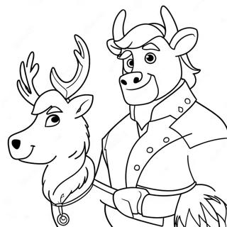 Kristoff And Sven Coloring Page 52372-41924