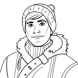 Kristoff In Winter Clothing Coloring Page 52373-41926