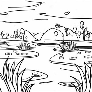 Wetlands Landscape Coloring Page 52382-41934