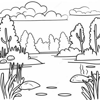 Wetlands Landscape Coloring Page 52382-41935