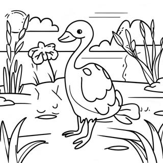 Colorful Wetlands Animals Coloring Page 52383-41939