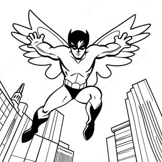 Majestic Nightwing In Flight Coloring Page 52423-41966