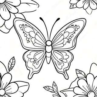 Colorful Butterfly Coloring Page 5242-4361