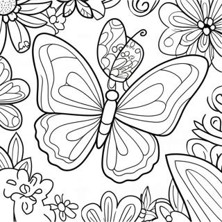 Colorful Butterfly Coloring Page 5242-4362