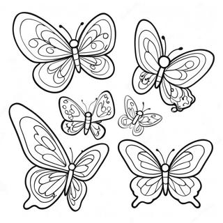 Colorful Butterfly Coloring Page 5242-4363