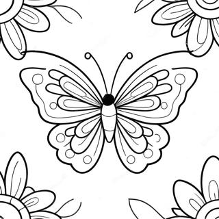 Colorful Butterfly Coloring Page 5242-4364