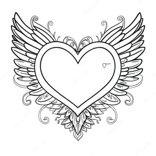 Heart With Wings Coloring Pages