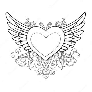 Heart With Wings Coloring Page 52442-41979