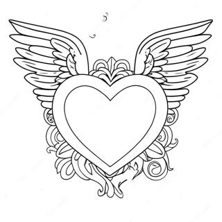 Heart With Wings Coloring Page 52442-41980