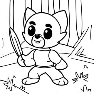 Cute Wolverine In A Forest Coloring Page 52453-41989