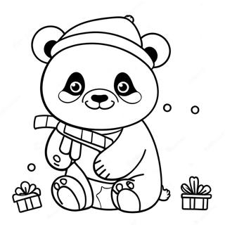 Christmas Panda Coloring Page 52482-42010