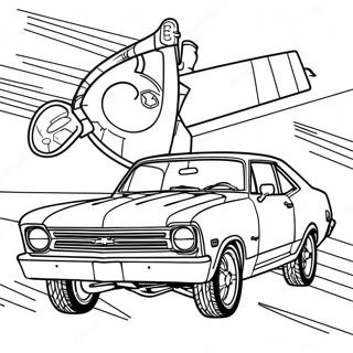 Chevy Nova Classic Car Coloring Page 52512-42034