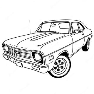 Chevy Nova Classic Car Coloring Page 52512-42036