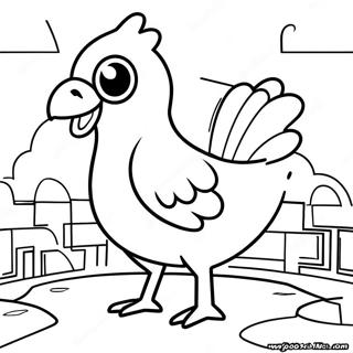 Minecraft Chicken Coloring Pages