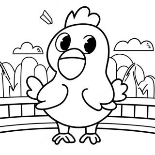 Minecraft Chicken Coloring Page 52572-42082