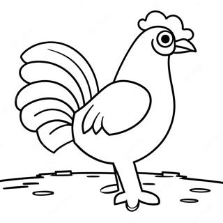 Minecraft Chicken Coloring Page 52572-42084